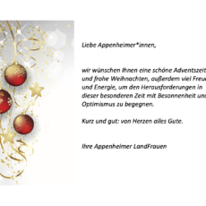 Weihnachtsgruß der LandFrauen