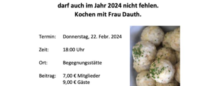 Der Klassiker: Kochen mit Frau Dauth – LandfrauenVerein Appenheim