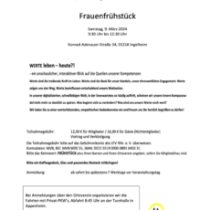 Frauenfrühstück vom Landfrauen Verband Rhh.